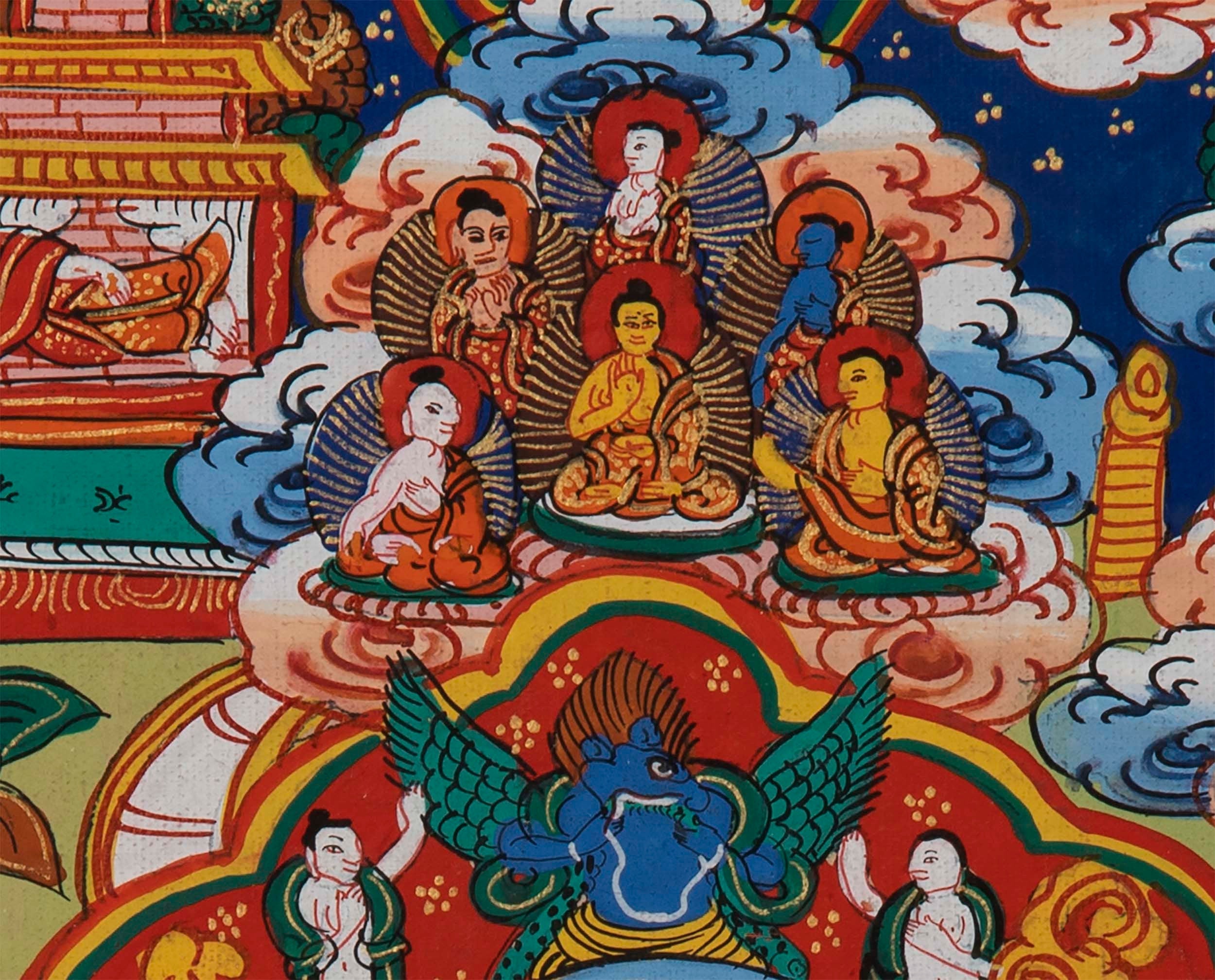 Life Story of The Tathagata | Shakyamuni Buddha Thangka