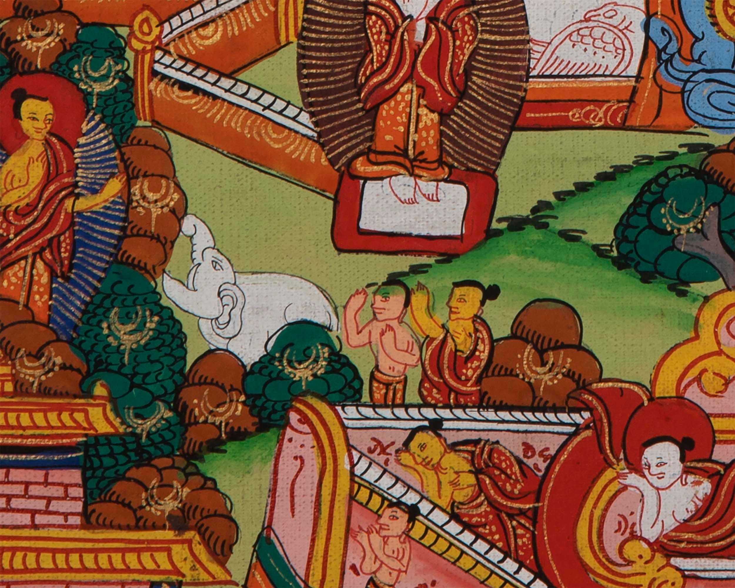 Life Story of The Tathagata | Shakyamuni Buddha Thangka