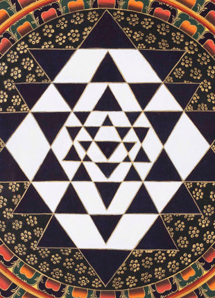 Shri Yantra Mandala Thangka | Art Painting for Meditation and Good Luck