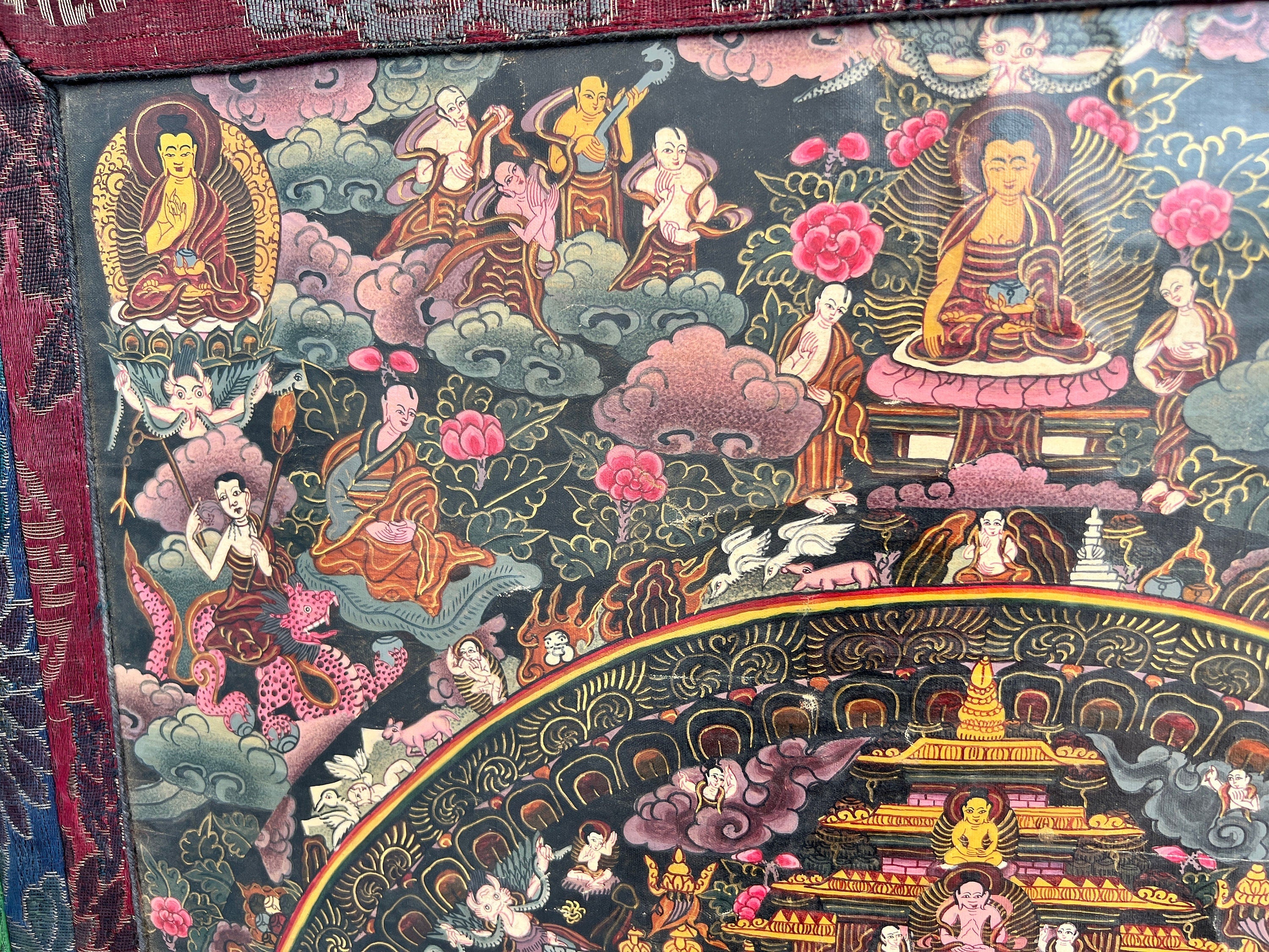 Heruka Mahakala Mandala | Old Tibetan Thangka