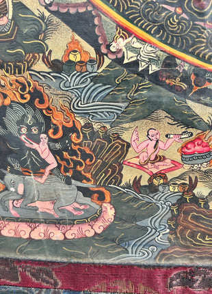 Heruka Mahakala Mandala | Old Tibetan Thangka