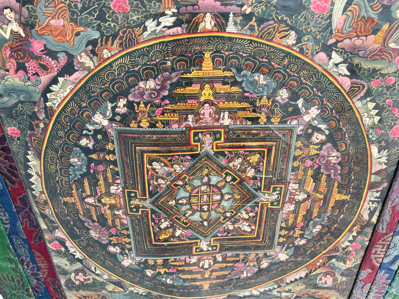 Heruka Mahakala Mandala | Old Tibetan Thangka