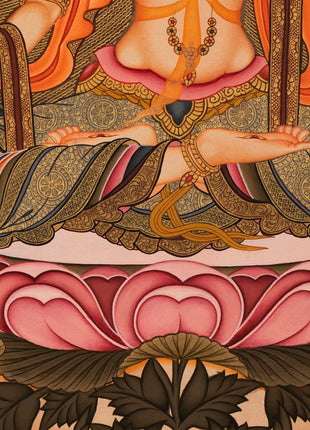 White Tara Painting | Traditional Religious Wall Decor