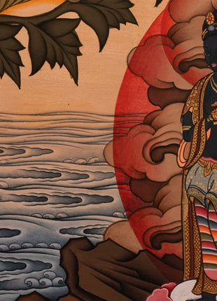 White Tara Painting | Traditional Religious Wall Decor