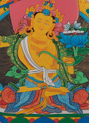 Manjushree Bodhisattva Thangka | God of Divine Wisdom