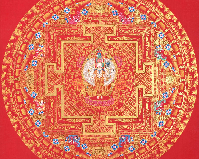 1000 Arm Chenrezig |  Buddhist Thangka