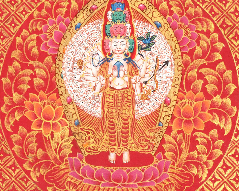 1000 Arm Chenrezig |  Buddhist Thangka