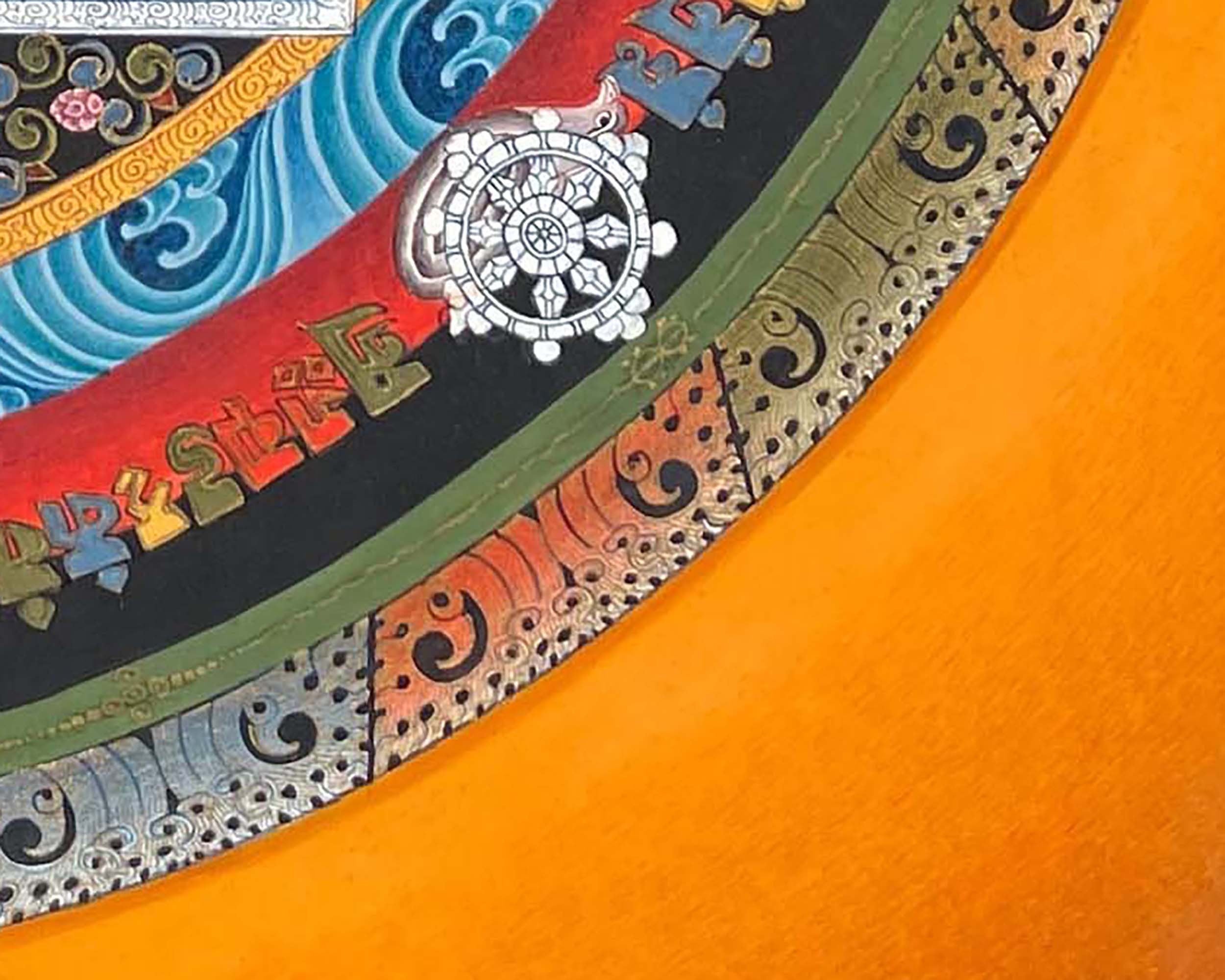 Kalachakra Buddhist Mandala Thangka | Rare Wheel Of Time Mandala for Buddhist Altar