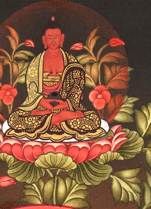 Green Tara Mother Goddess Thangka Painting | Spiritual Meditation Canvas Art
