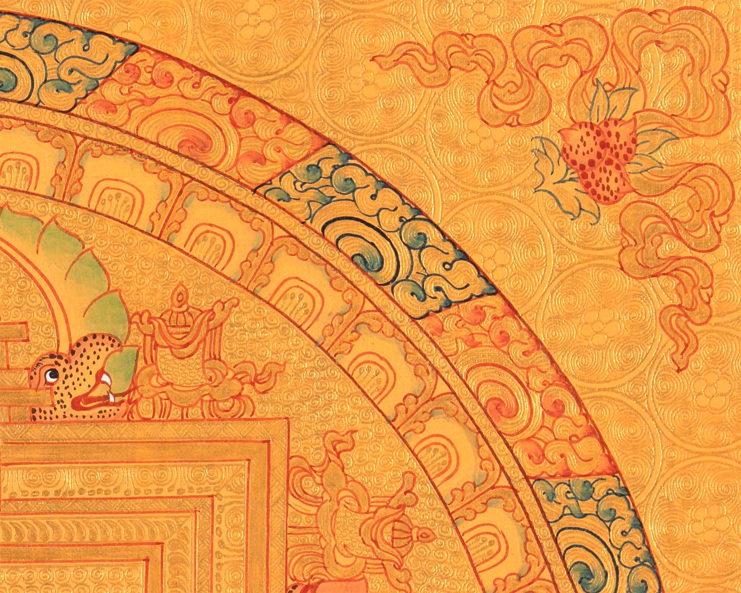 Samantabhadra Buddha Thangka Painting | Cotton Canvas Art for Meditation and wall hanging