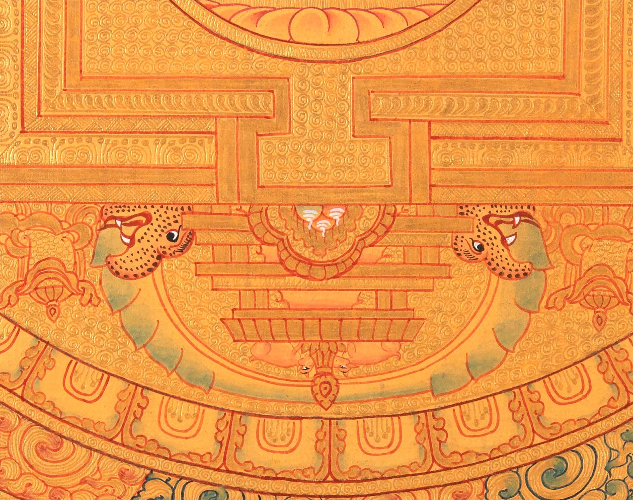 Samantabhadra Buddha Thangka Painting | Cotton Canvas Art for Meditation and wall hanging