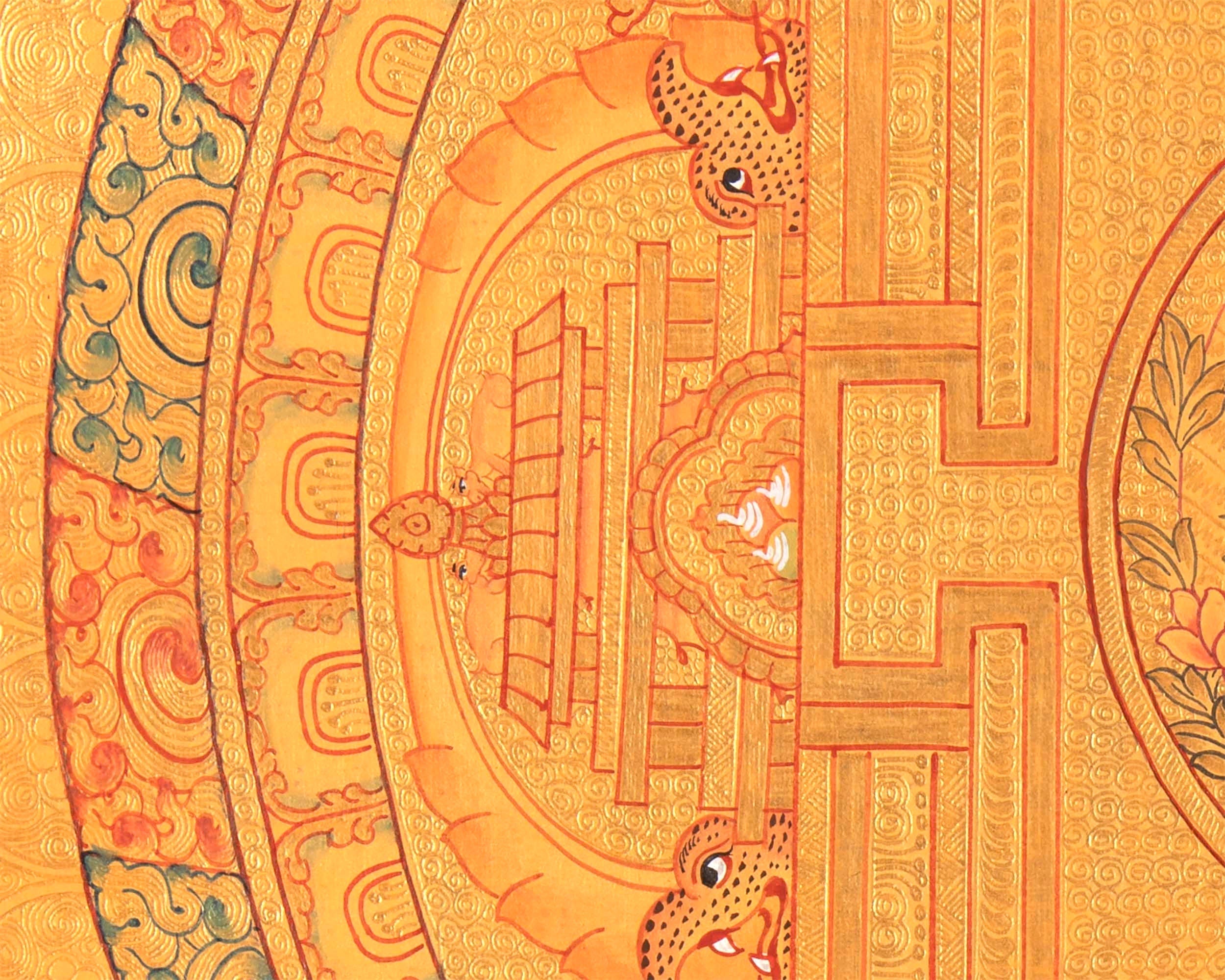 Samantabhadra Buddha Thangka Painting | Cotton Canvas Art for Meditation and wall hanging