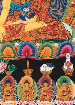 108 Seated Buddha Thangka | Yoga Meditation Canvas Art for your Peace and wellbeing