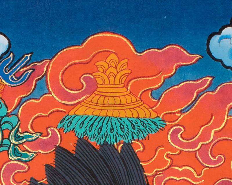 Goddess Palden Lhamo Thangka | Feminist Deity Vajrayana | Wall Decor