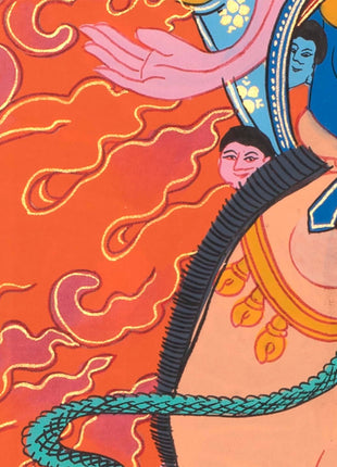 Goddess Palden Lhamo Thangka | Feminist Deity Vajrayana | Wall Decor
