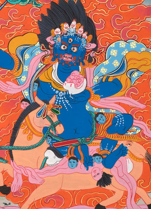 Goddess Palden Lhamo Thangka | Feminist Deity Vajrayana | Wall Decor
