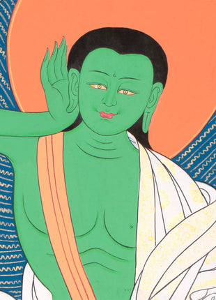 Jetsun Milarepa Thangka |  Wall Decoration Painting | Spiritual Art for Meditation and Good Luck