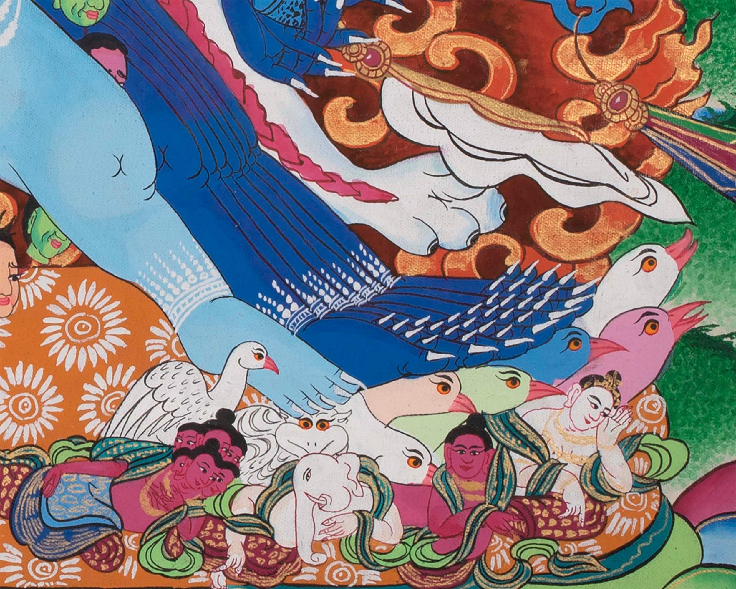 Vajrabhairava Buddhist Thangka | Yamantaka Painting |