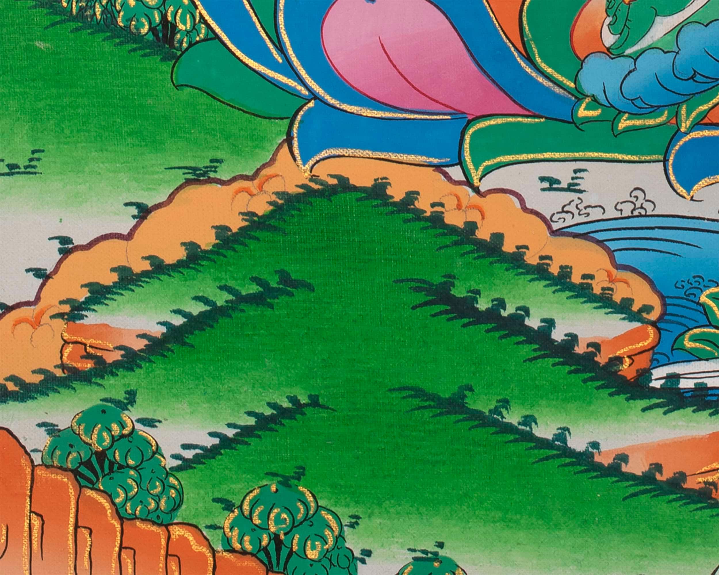 Green Tara | Tibetan Thangka Painting | Wall Decoration