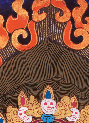 Sakya Mahakala Thangka | Wrathful Dharmapala Vajra Panjarnatha | Buddhist Wall Decor