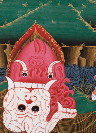 6 Armed Dharmapala Mahakala |  Spiritual Art for Altar space