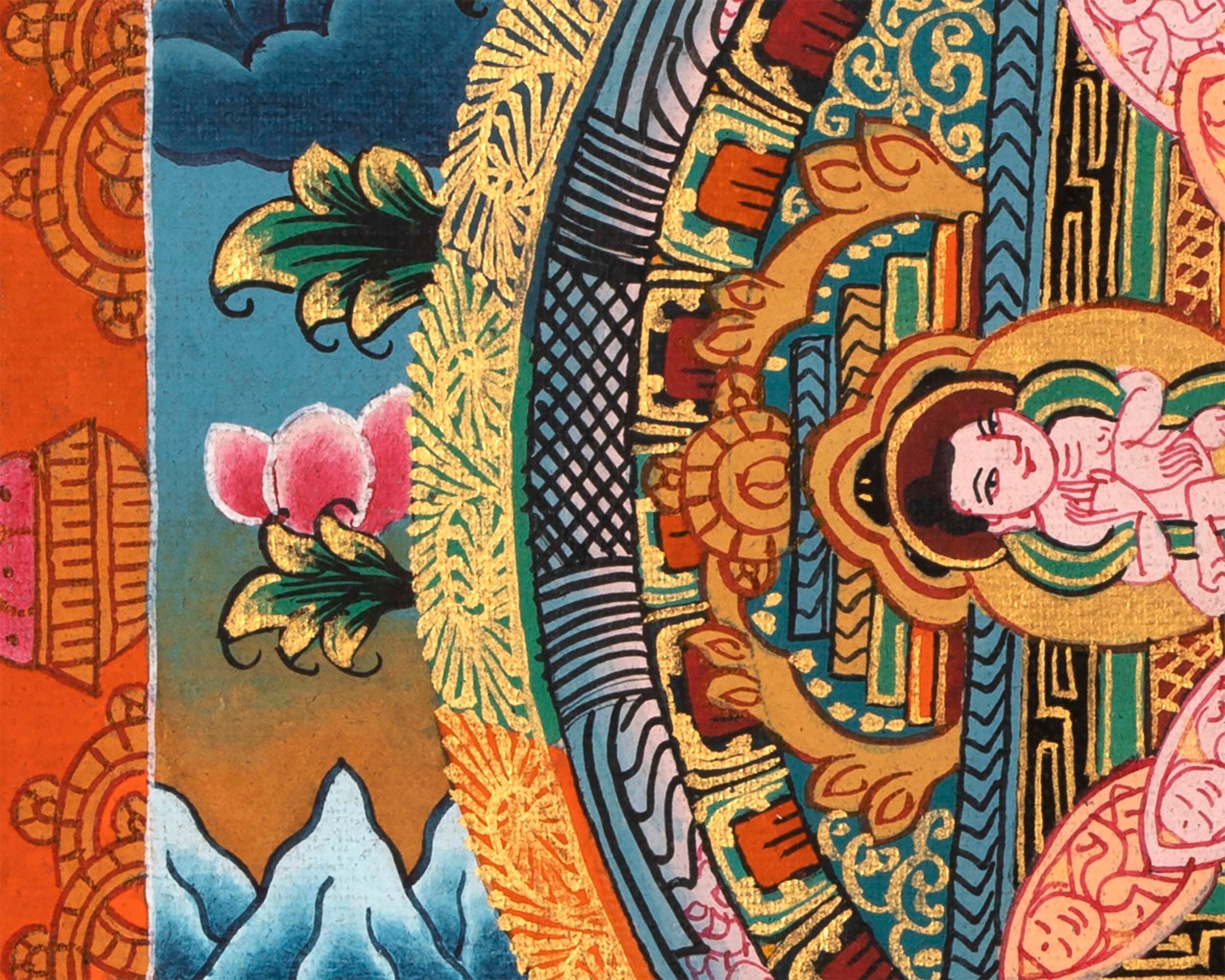Tibetan Buddha Mandala  | Spiritual Mandala Wall Art