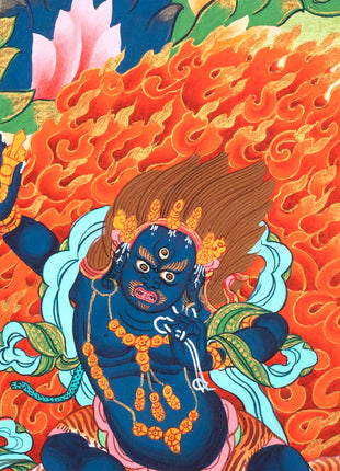 Mother Green Tara Thangka Painting | Wall Hanging Decoration | Religious Home Decor