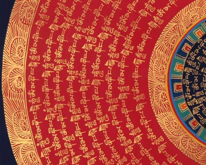 Quality Mantra Mandala | Tibetan Wall Decoration painting