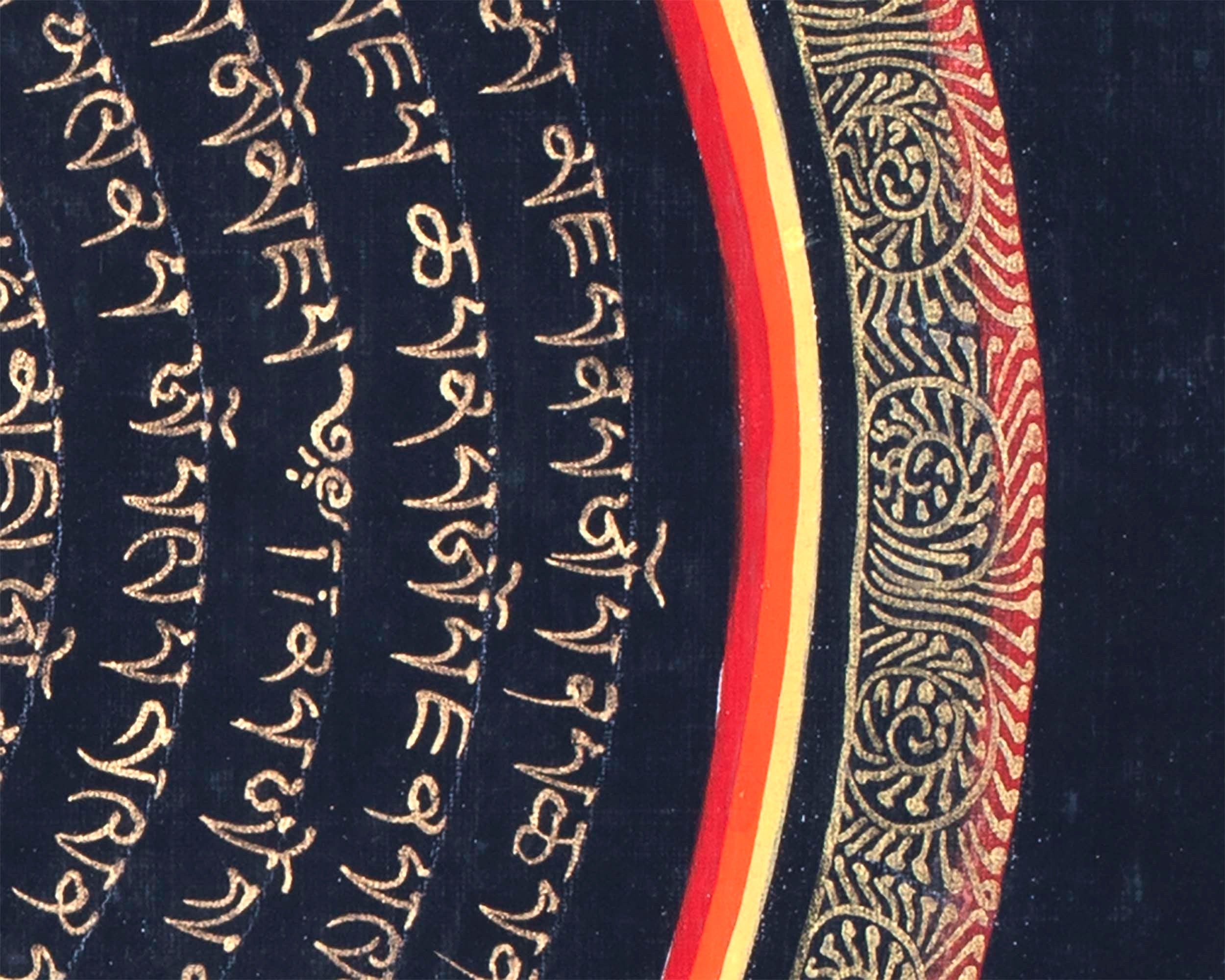 Om Mandala Thangka | Spiritual Wall Art For Meditation | Small Size Wall Decor