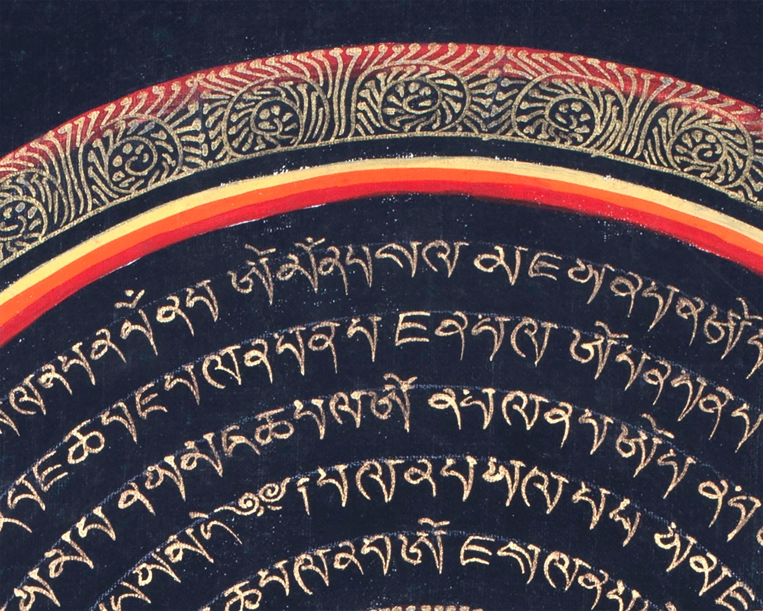 Om Mandala Thangka | Spiritual Wall Art For Meditation | Small Size Wall Decor