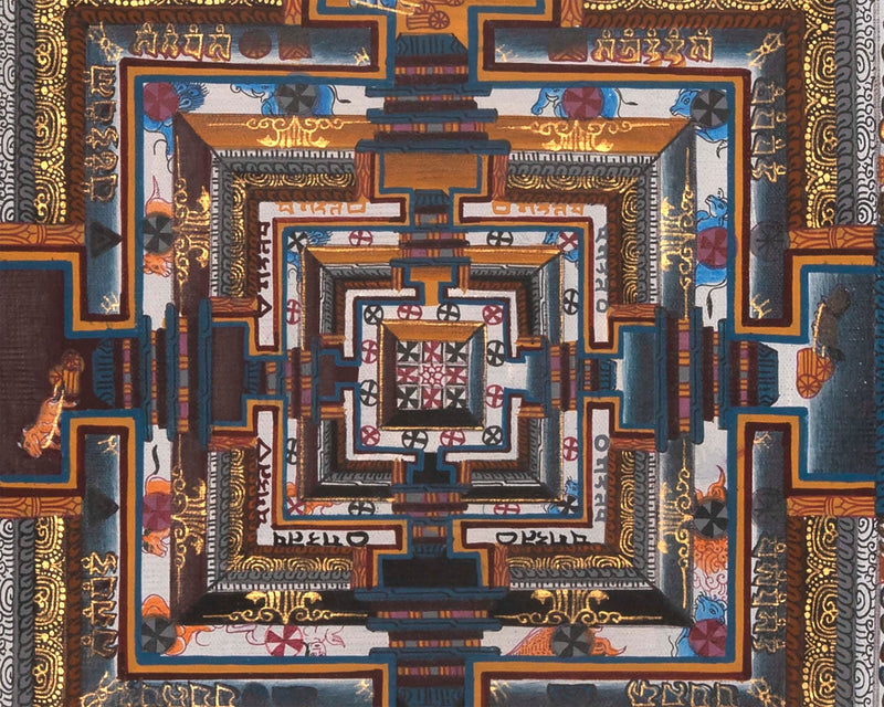 Tibetan Kalachakra Mandala | Hand painted Tibetan Thangka