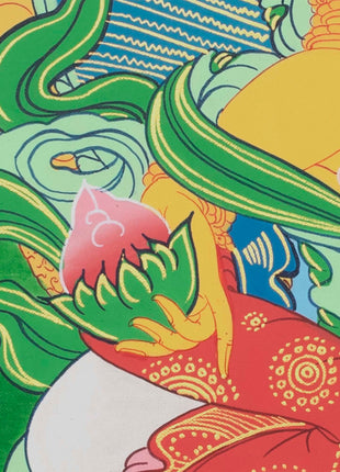 Tibetan Kubera Thangka | Dzambala Thangka Art | Original Hand Painted Wall Decor