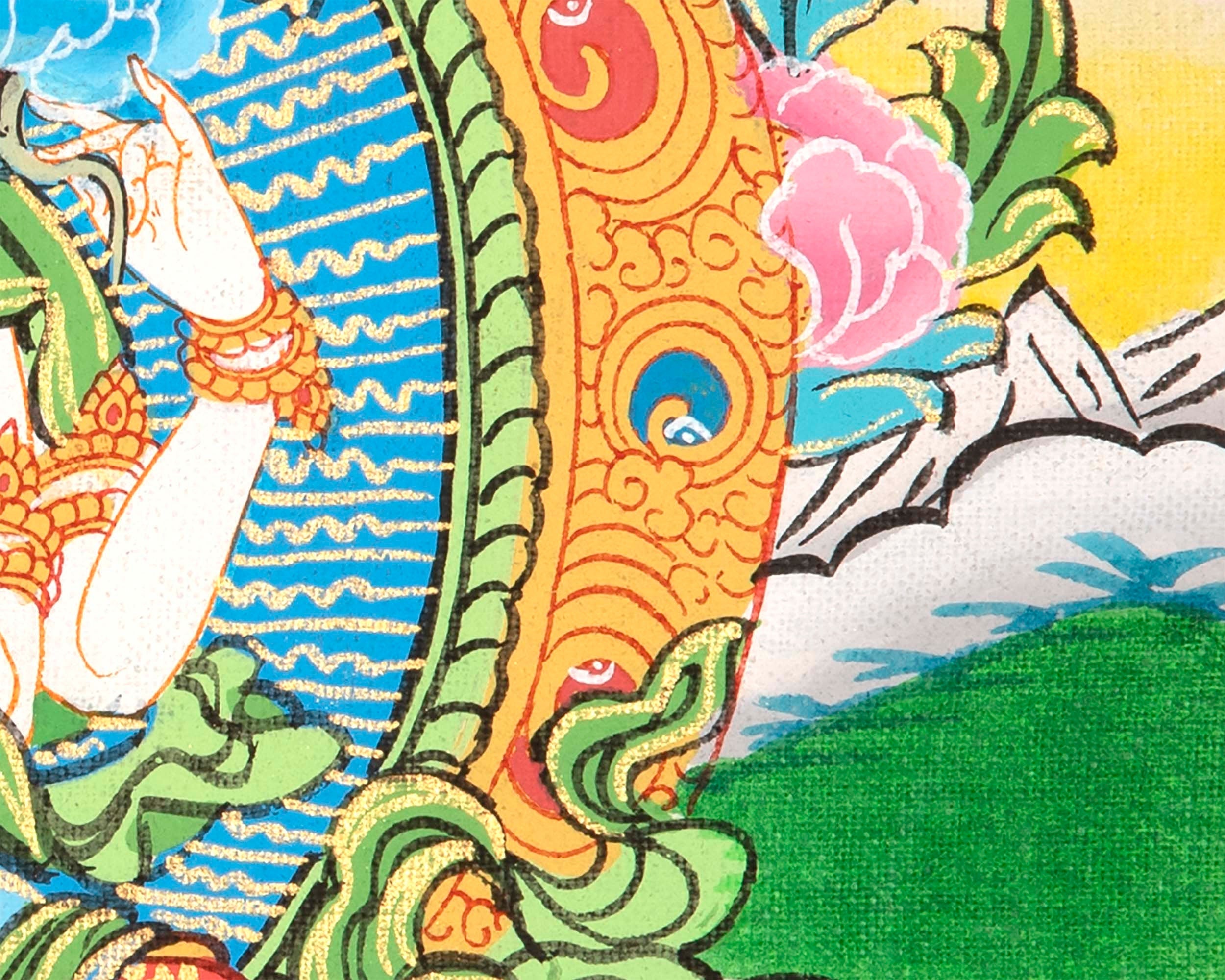 Chenrezig Thangka | Sacred Thangka Painting for Meditation and Good Luck