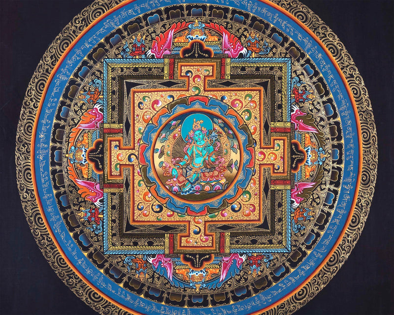 Green Tara Thangka Mandala | Traditional Painting