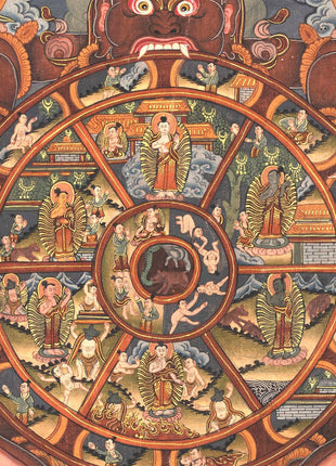 Bhavachakra Original Thangka | Handmade Buddhist Painting
