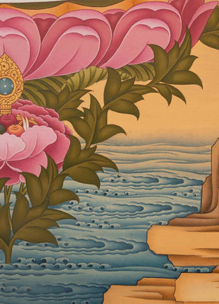 Shakyamuni Buddha Tibetan Thangka | Gautama Sitting In Vajra Posture