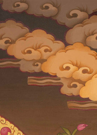 Shakyamuni Buddha Tibetan Thangka | Gautama Sitting In Vajra Posture