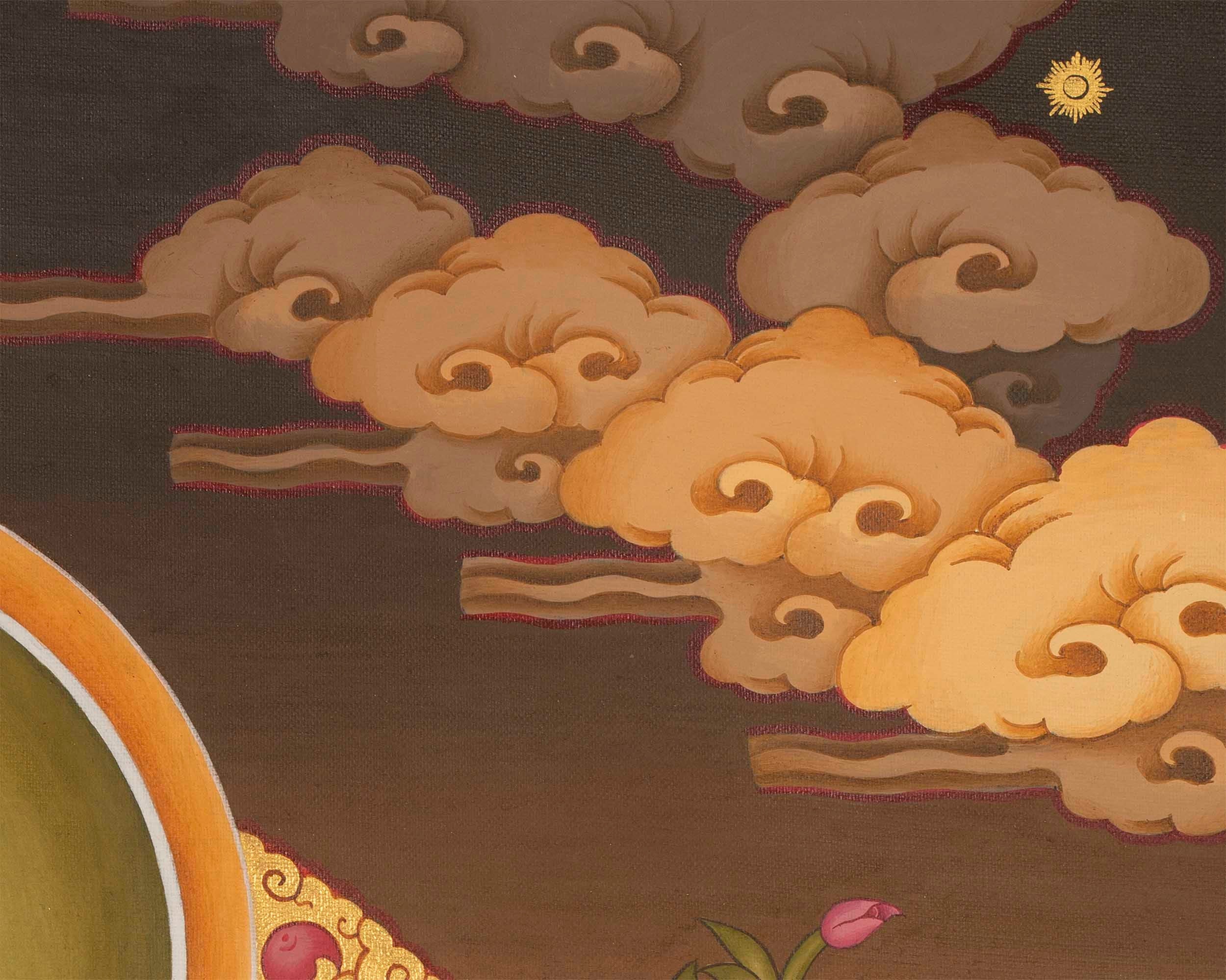 Shakyamuni Buddha Tibetan Thangka | Gautama Sitting In Vajra Posture