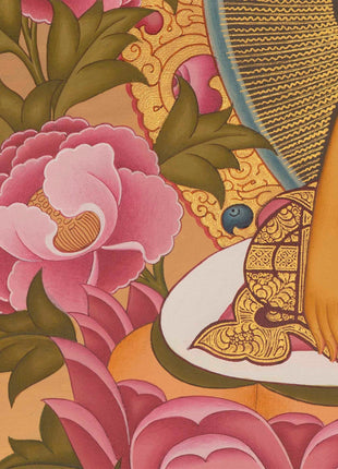 Shakyamuni Buddha Tibetan Thangka | Gautama Sitting In Vajra Posture