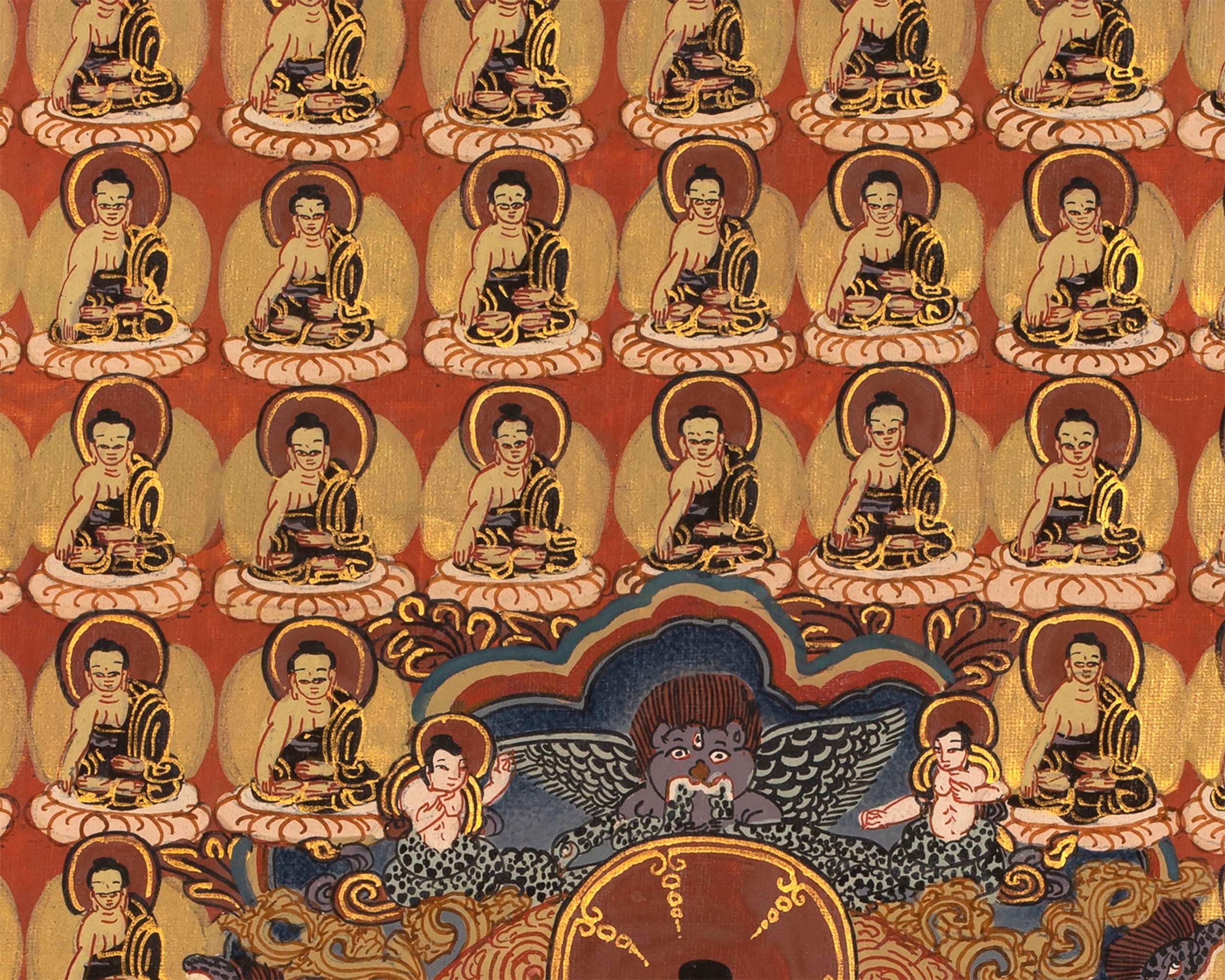 Handmade Buddha Shakyamuni | Thangka Painting Nepal | Wall Hanging Art