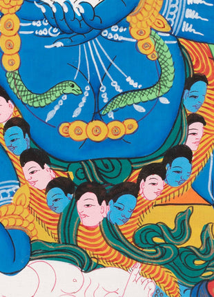 Kalabhairava Thangka | Six Armed Mahakala Tibetan Buddhist Deity