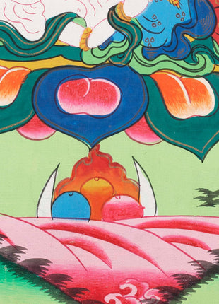Kalabhairava Thangka | Six Armed Mahakala Tibetan Buddhist Deity