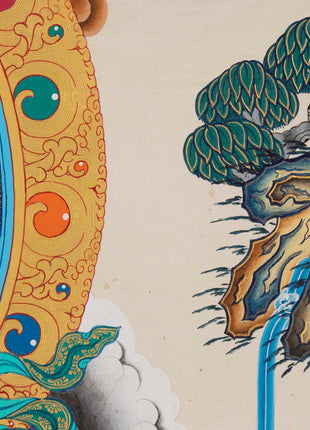 Chengrezig Handmade Original Thangka | Bodhisattva Avalokiteshvara