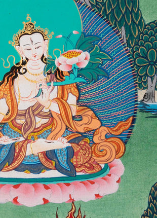 Chengrezig Handmade Original Thangka | Bodhisattva Avalokiteshvara