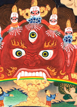 Buddhist Bhavachakra Thangka | Wheel Of Life | Handpainted Buddhist Art