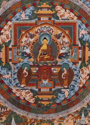 Masterpiece Art of Shakyamuni Gautama Buddha | Original Hand-Painted Tibetan Thangka
