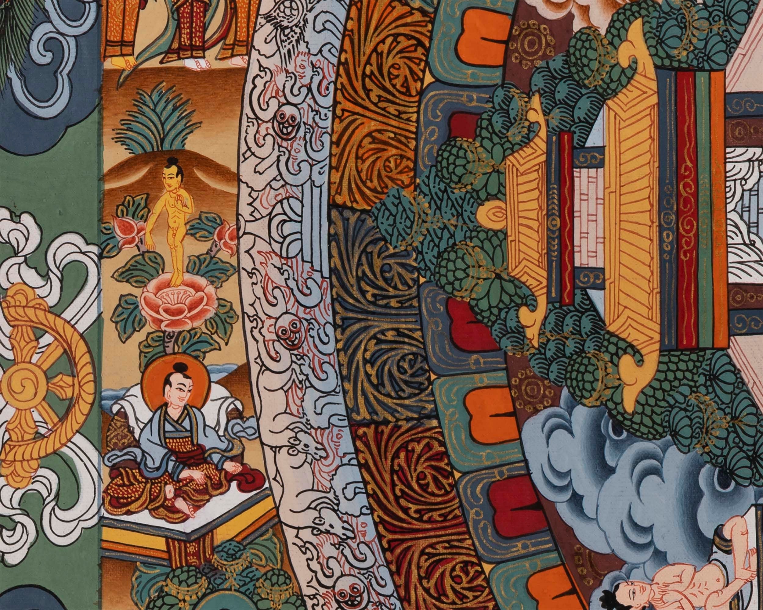 Masterpiece Art of Shakyamuni Gautama Buddha | Original Hand-Painted Tibetan Thangka