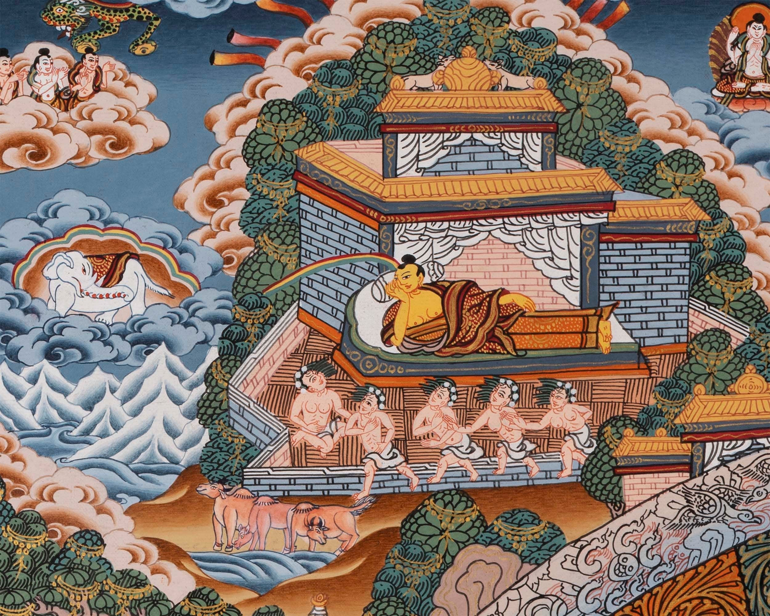 Masterpiece Art of Shakyamuni Gautama Buddha | Original Hand-Painted Tibetan Thangka
