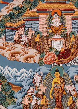 Masterpiece Art of Shakyamuni Gautama Buddha | Original Hand-Painted Tibetan Thangka