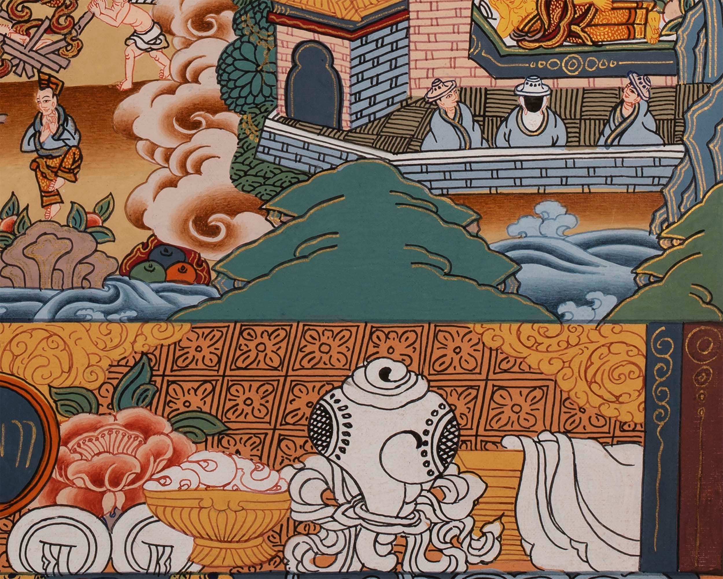 Masterpiece Art of Shakyamuni Gautama Buddha | Original Hand-Painted Tibetan Thangka